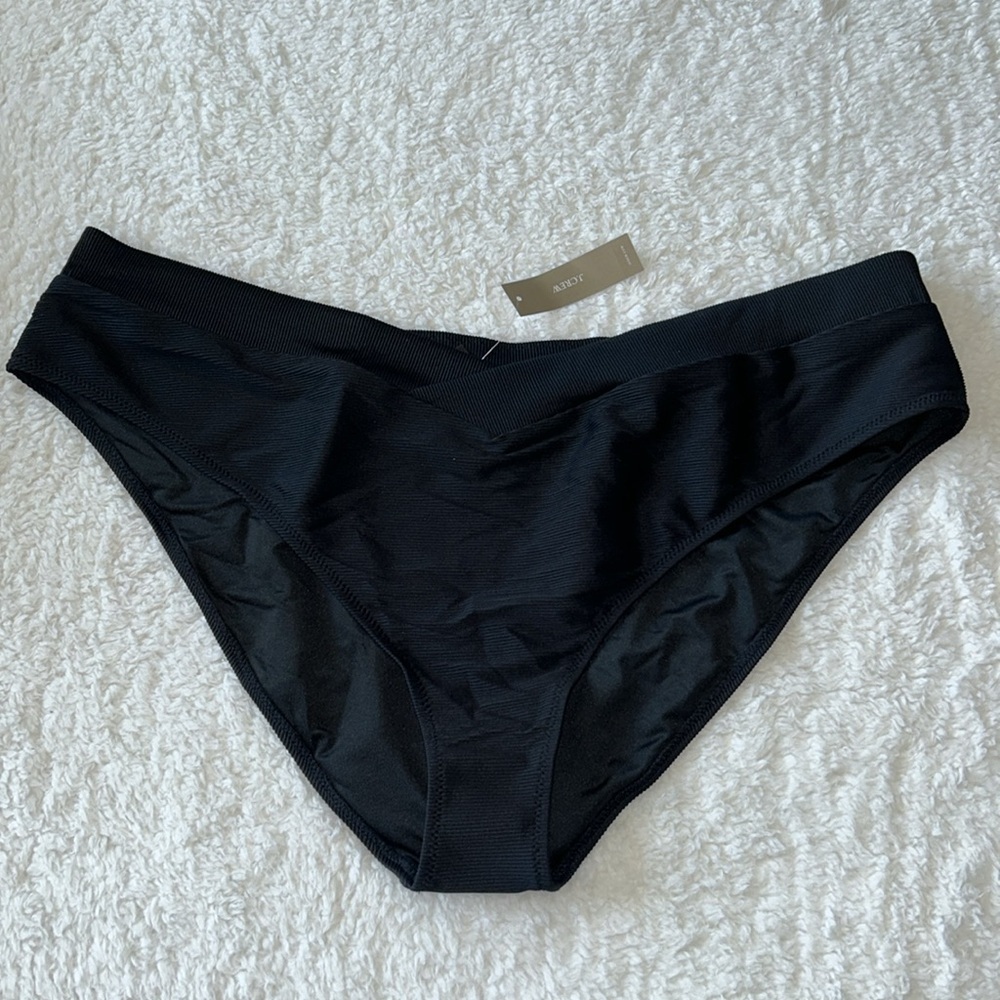 J. Crew Swim Bottom Black Curved Waist Size 3X NWT